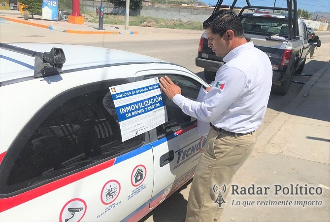 Inmoviliza SSPE bienes de empresa de Seguridad Privada en La Paz