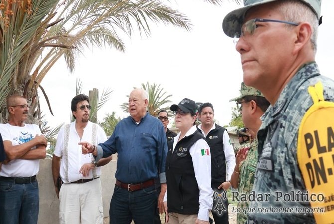 Supervisan Víctor Castro y coordinadora nacional de Protección Civil refugios ante la llegada de Polo